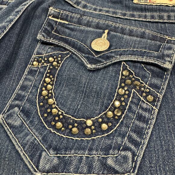 Vintage Y2K True Religion Fully Rhinestone Mcbling Billy Jean Flap Pocket 31 - Picture 4 of 9